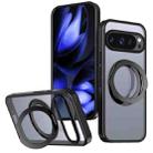 For Google Pixel 10 Pro kalebol MagSafe Metal Ring Holder Phone Case(Black) - 1