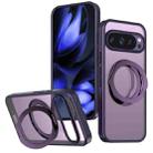 For Google Pixel 10 Pro kalebol MagSafe Metal Ring Holder Phone Case(Dark Purple) - 1
