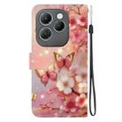 For Infinix Hot 40 / Hot 40 Pro Crystal Texture Colored Drawing Leather Phone Case(Lantern Butterflies) - 3