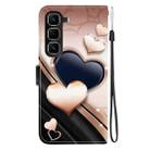 For Infinix Hot 50 Pro 4G Crystal Texture Colored Drawing Leather Phone Case(Love Heart) - 3