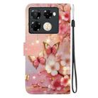 For Infinix Note 40 Pro 4G / 5G / Note 40 Pro+ Crystal Texture Colored Drawing Leather Phone Case(Lantern Butterflies) - 3