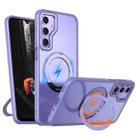 For Samsung Galaxy A16 5G kalebol MagSafe Metal Ring Holder Phone Case(Light Purple) - 1