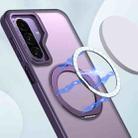 For Samsung Galaxy A17 5G kalebol MagSafe Metal Ring Holder Phone Case(Dark Purple) - 2