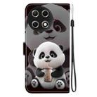 For Tecno Camon 30S / Camon 30S Pro Crystal Texture Colored Drawing Leather Phone Case(Milk Tea Bear) - 3
