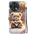For Tecno Camon 30S / Camon 30S Pro Crystal Texture Colored Drawing Leather Phone Case(Diamond Bear) - 3