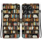 For Tecno Camon 30S / Camon 30S Pro Crystal Texture Colored Drawing Leather Phone Case(Bookshelf) - 1