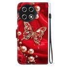 For Tecno Camon 30S / Camon 30S Pro Crystal Texture Colored Drawing Leather Phone Case(Pearl Butterfly Rose) - 3