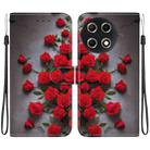 For Tecno Camon 30S / Camon 30S Pro Crystal Texture Colored Drawing Leather Phone Case(Red Roses) - 1