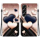 For Tecno Camon 40 Crystal Texture Colored Drawing Leather Phone Case(Love Heart) - 1