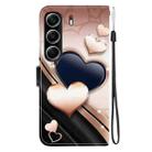 For Tecno Camon 40 Crystal Texture Colored Drawing Leather Phone Case(Love Heart) - 3