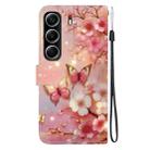 For Tecno Camon 40 Crystal Texture Colored Drawing Leather Phone Case(Lantern Butterflies) - 3