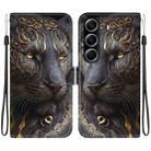 For Tecno Camon 40 Crystal Texture Colored Drawing Leather Phone Case(Black Gold Lion) - 1
