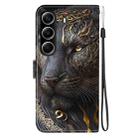 For Tecno Camon 40 Crystal Texture Colored Drawing Leather Phone Case(Black Gold Lion) - 3