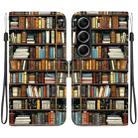 For Tecno Camon 40 Crystal Texture Colored Drawing Leather Phone Case(Bookshelf) - 1