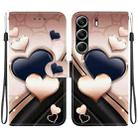 For Tecno Camon 40 Pro Crystal Texture Colored Drawing Leather Phone Case(Love Heart) - 1