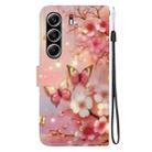 For Tecno Camon 40 Pro Crystal Texture Colored Drawing Leather Phone Case(Lantern Butterflies) - 3