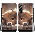 For Tecno Camon 40 Pro Crystal Texture Colored Drawing Leather Phone Case(Calf) - 1