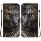 For Tecno Camon 40 Pro Crystal Texture Colored Drawing Leather Phone Case(Black Gold Lion) - 1