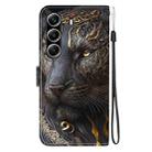For Tecno Camon 40 Pro Crystal Texture Colored Drawing Leather Phone Case(Black Gold Lion) - 3