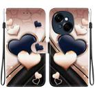 For Tecno Pop 9 4G / Spark Go 1 Crystal Texture Colored Drawing Leather Phone Case(Love Heart) - 1