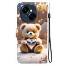 For Tecno Pop 9 4G / Spark Go 1 Crystal Texture Colored Drawing Leather Phone Case(Diamond Bear) - 3