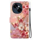 For Tecno Pop 9 4G / Spark Go 1 Crystal Texture Colored Drawing Leather Phone Case(Lantern Butterflies) - 3