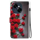 For Tecno Pop 9 4G / Spark Go 1 Crystal Texture Colored Drawing Leather Phone Case(Red Roses) - 3
