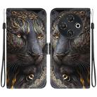 For Tecno Pop 9 5G / Spark 30C 5G Crystal Texture Colored Drawing Leather Phone Case(Black Gold Lion) - 1