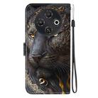 For Tecno Pop 9 5G / Spark 30C 5G Crystal Texture Colored Drawing Leather Phone Case(Black Gold Lion) - 3