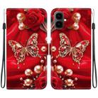 For Tecno Pop 10 / Spark Go 2 4G Crystal Texture Colored Drawing Leather Phone Case(Pearl Butterfly Rose) - 1