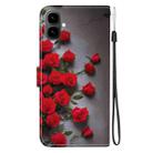 For Tecno Pop 10 / Spark Go 2 4G Crystal Texture Colored Drawing Leather Phone Case(Red Roses) - 3