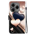 For Tecno Spark 20 Pro 4G Crystal Texture Colored Drawing Leather Phone Case(Love Heart) - 3