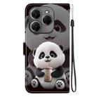 For Tecno Spark 20 Pro 4G Crystal Texture Colored Drawing Leather Phone Case(Milk Tea Bear) - 3