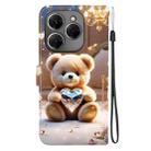 For Tecno Spark 20 Pro 4G Crystal Texture Colored Drawing Leather Phone Case(Diamond Bear) - 3