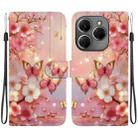 For Tecno Spark 20 Pro 4G Crystal Texture Colored Drawing Leather Phone Case(Lantern Butterflies) - 1