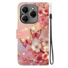 For Tecno Spark 20 Pro 4G Crystal Texture Colored Drawing Leather Phone Case(Lantern Butterflies) - 3
