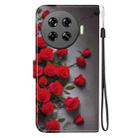 For Tecno Spark 20 Pro+ Crystal Texture Colored Drawing Leather Phone Case(Red Roses) - 3