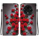 For Tecno Spark 30 4G Crystal Texture Colored Drawing Leather Phone Case(Red Roses) - 1