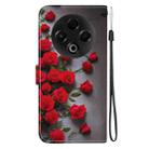 For Tecno Spark 30 4G Crystal Texture Colored Drawing Leather Phone Case(Red Roses) - 3