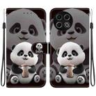 For Tecno Spark 30 Pro Crystal Texture Colored Drawing Leather Phone Case(Milk Tea Bear) - 1