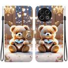 For Tecno Spark 30 Pro Crystal Texture Colored Drawing Leather Phone Case(Diamond Bear) - 1