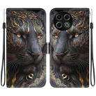 For Tecno Spark 30 Pro Crystal Texture Colored Drawing Leather Phone Case(Black Gold Lion) - 1