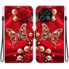 For Tecno Spark 30 Pro Crystal Texture Colored Drawing Leather Phone Case(Pearl Butterfly Rose) - 1