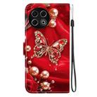 For Tecno Spark 30 Pro Crystal Texture Colored Drawing Leather Phone Case(Pearl Butterfly Rose) - 3