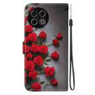 For Tecno Spark 30 Pro Crystal Texture Colored Drawing Leather Phone Case(Red Roses) - 3