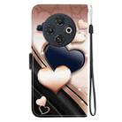 For Tecno Spark 30C 4G Crystal Texture Colored Drawing Leather Phone Case(Love Heart) - 3