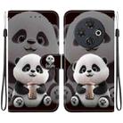 For Tecno Spark 30C 4G Crystal Texture Colored Drawing Leather Phone Case(Milk Tea Bear) - 1