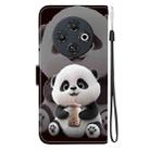 For Tecno Spark 30C 4G Crystal Texture Colored Drawing Leather Phone Case(Milk Tea Bear) - 3