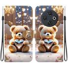 For Tecno Spark 30C 4G Crystal Texture Colored Drawing Leather Phone Case(Diamond Bear) - 1