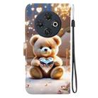 For Tecno Spark 30C 4G Crystal Texture Colored Drawing Leather Phone Case(Diamond Bear) - 3